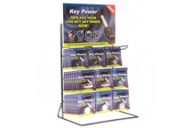 160X ALARM BATTERIES STAND & STOCK 9 HOOKS