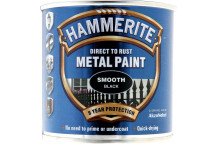Hammerite Smooth Black Metal Paint - 250ml