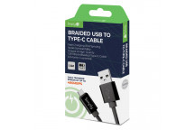Simply Black Type-C Braided Cable 1.5m