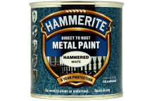Hammerite Hammered White Metal Paint - 250ml