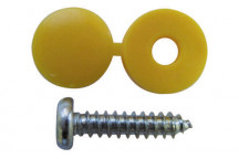 Pearl Number Plate Fittings - Yellow