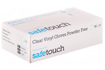 Safe Touch Clear Vinyl Powder Free Gloves Xlarge