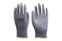 Uniglove 13gg grey polyester PU coated glove - pair - size 7
