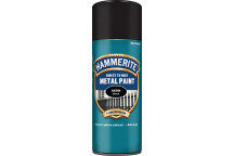Hammerite Satin Black Metal Paint - 400ml Aerosol