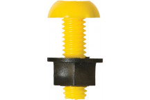 Pearl Number Plate Screw/Nut - Yellow