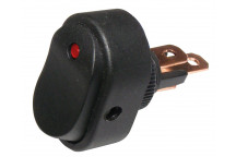 Pearl Round Hole LED Rocker Switch - Red