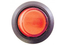 Pearl Round Red Illuminated Mini On/Off Rocker Switch