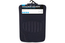 Simply Universal Fit Black Luxury PVC Car Mat - 4 Set