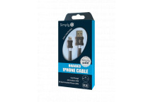 Simply 3m iPhone 5/6/7/8/X Braided Black