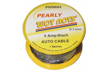 Pearl PC01/2 Single Black 7m Cable - 5 Amp