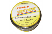 Pearl PC05 Red & Black 3m Twin Cable - 5 Amp