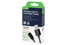 Simply Black iPhone Lighting Braided Cable 1.5m