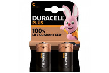 Duracell Plus 100% Power C Batteries - 2 Pack