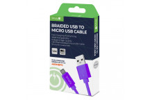 Simply Micro USB Braided Cable Purple