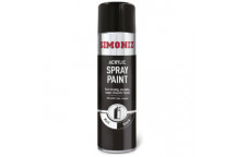 Simoniz Matt Black Acrylic Spray Paint - 500ml Aerosol