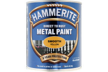 Hammerite Smooth Yellow Metal Paint - 750ml