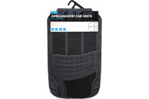 Simply Universal Fit Black PVC Car Mat - 4 Set