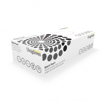 Uniglove Pearl Black PF Nitrile M
