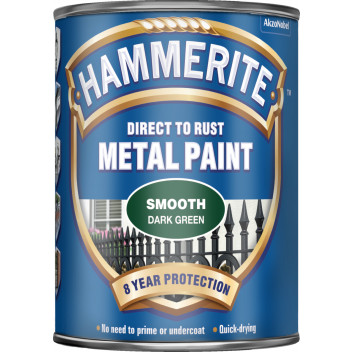 Hammerite Smooth Dark Green Metal Paint - 750ml