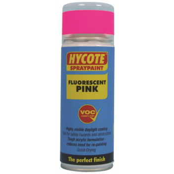 Hycote Fluorescent Pink Spray Paint - 400ml Aerosol