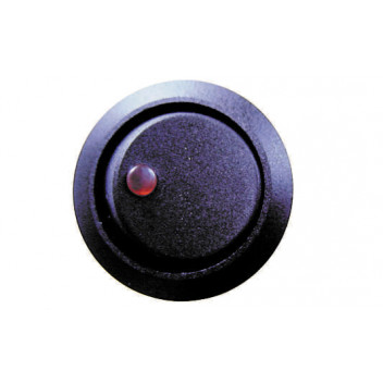 Pearl Round Red Spot On/Off Rocker Switch