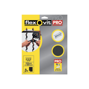 Flexovit Emery Cloth Sheets 3pk Fine