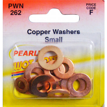 Pearl Assorted Small Copper Washers - 15 Pack