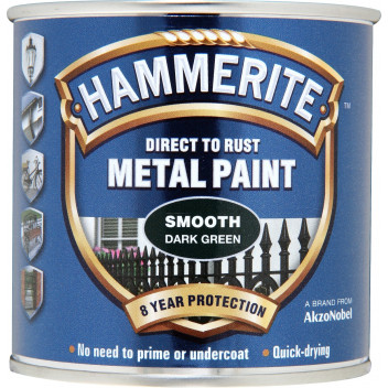 Hammerite Smooth Dark Green Metal Paint - 250ml