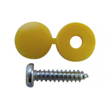 Pearl Number Plate Fittings - Yellow