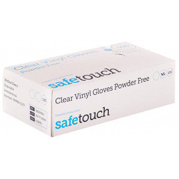 Safe Touch Clear Vinyl Powder Free Gloves Xlarge