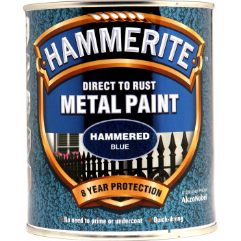 Hammerite Hammered Blue 750Ml Metal Paint Ici