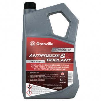 Granville Zerocol 12 Red Antifreeze 5ltr