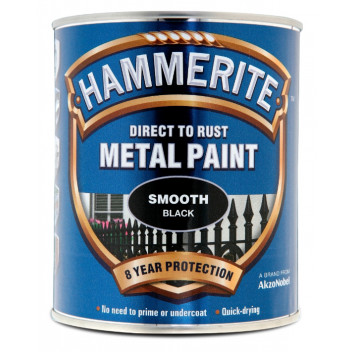 Hm Smooth Black 750Ml Metal Paint Ici