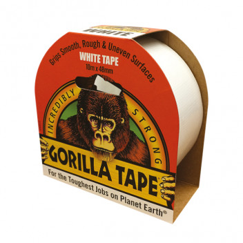 Gorilla Double Thick White Tape - 10m