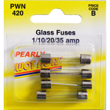 Pearl Glass Fuses - 1/10/20/35 Amp