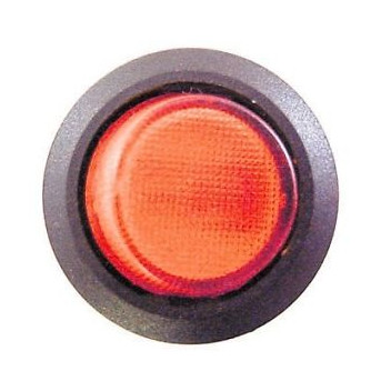 Pearl Round Red Illuminated Mini On/Off Rocker Switch
