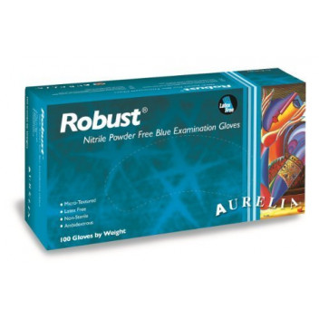 Aurelia Robust PF Blue Nitrile Gloves x100 - Large