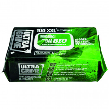 UltraGrime Pro Multiuse-Bio XXL+ Clothwipes 100pk