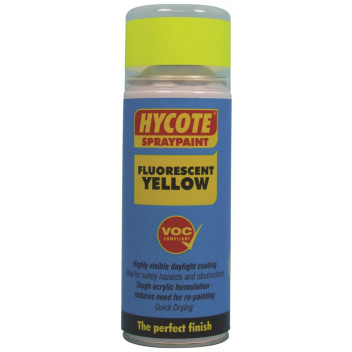 Hycote Fluorescent Yellow Spray Paint - 400ml Aerosol