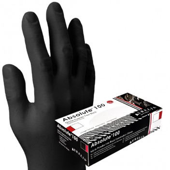 Aurelia Absolute 100 Black Nitrile Gloves - X Large