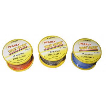 Pearl PC03/1 Single Red 4m Cable - 17 Amp