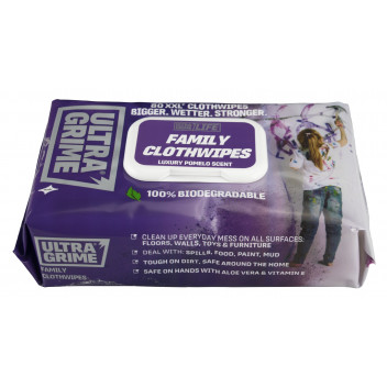 UltraGrime Life Family XXL+ Clothwipes 80pk