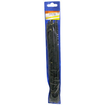 Pearl 300mm Black Cable Ties - 20 Pack