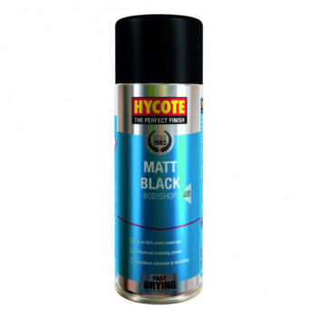 Hycote Bodyshop Matt Black Spray Paint - 400ml Aerosol