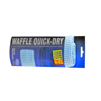 Martin Cox MOGG66 Waffle Microfibre Blue Drying Towel - 60x8