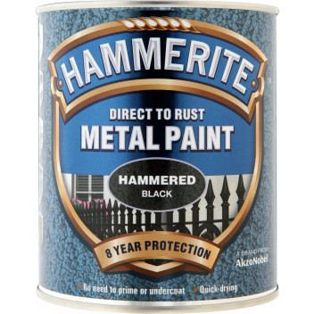 Hammerite Hammered Black Metal Paint - 750ml