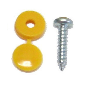 Pearl NO PLATE SCREWS & CAPS YELLOW QTY 50
