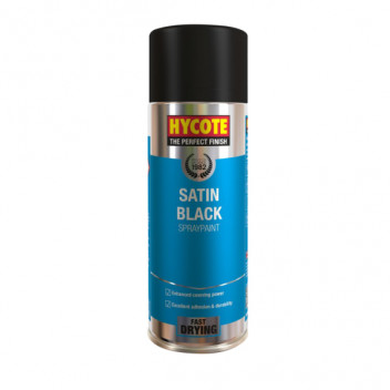Hycote Satin Black Spray Paint - 400ml Aerosol