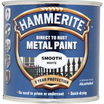 Hammerite Smooth White Metal Paint - 250ml