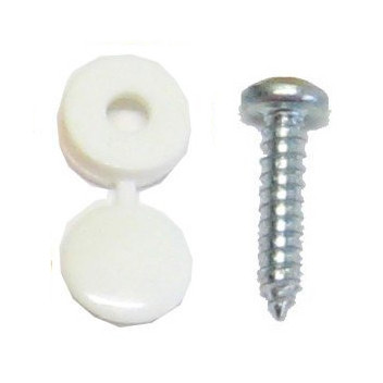 Pearl NO PLATE CAPS & SCREWS WHITE QTY 50